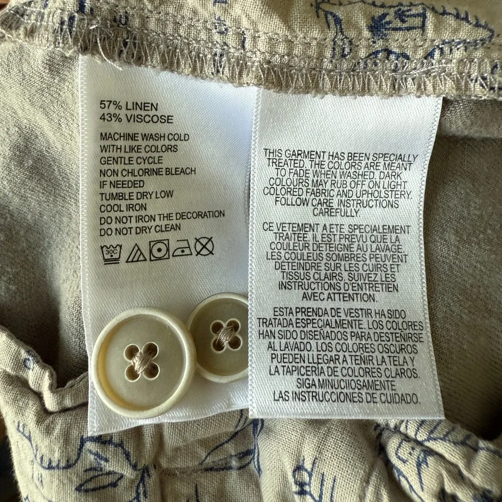 Tommy Bahama XXL‎ Linen Pants Elastic Waist Beach Island
